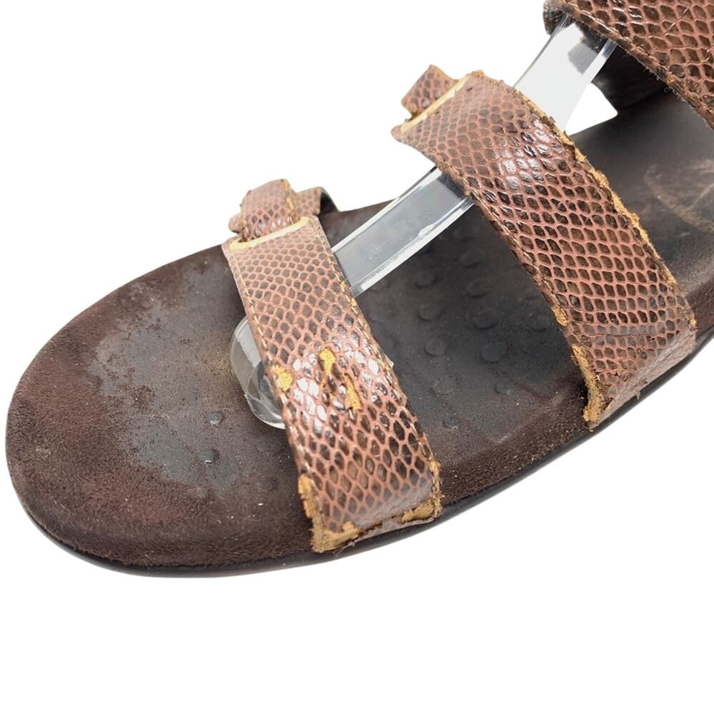 Vionic Aubrey Slip On Snake Print Slides Brown Sa… - image 7